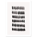 Rhythm with border art print minimalistische poster in japandi stijl, aquarel art
