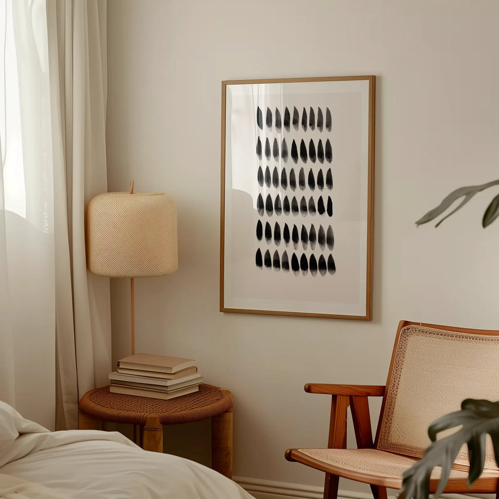 rhythm grafische art print, met ritme and herhaling, minimalistische poster