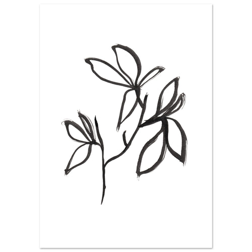 Drift Form III art print minimalistische poster in japandi stijl, aquarel art, botanische kunst