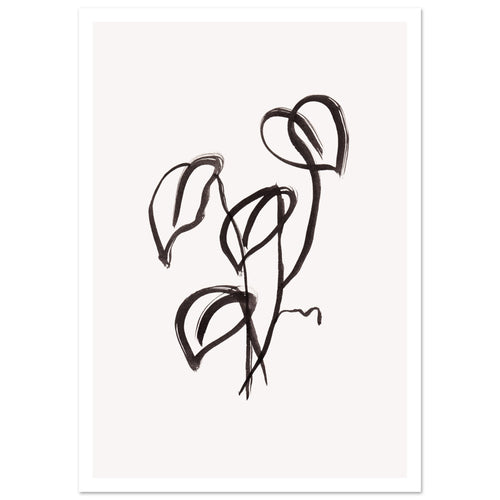 Drift Form II art print minimalistische poster in japandi stijl, aquarel art, botanische kunst