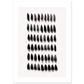 Rhythm with border art print minimalistische poster in japandi stijl, aquarel art