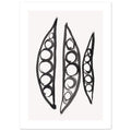 Rhythm III with border art print minimalistische poster in japandi stijl, aquarel art
