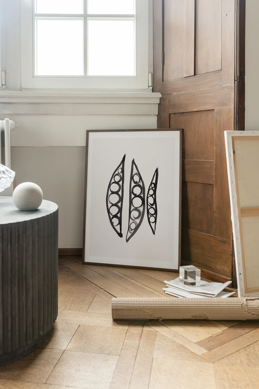 abstracte grafische art print met herhaling